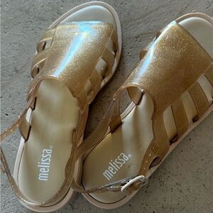 Melissa Shimmering Gold Sandals